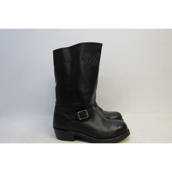 Cody James Mens Size 13 D Black Leather Buckle Cowboy Motorcycle Boots main image 4